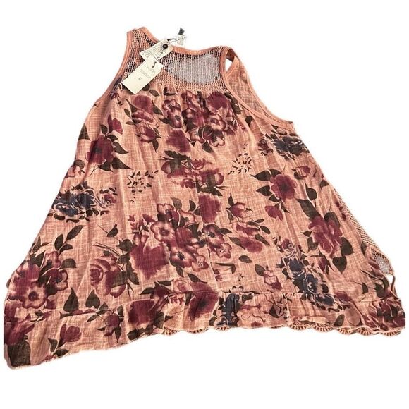 VASNA Boho Lagenlook Layered Flowy Mesh top size S - Picture 1 of 7